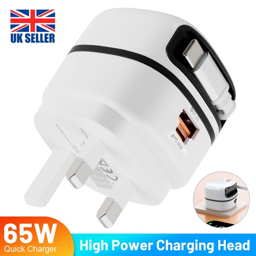 Retractable cable 65w usb - cable, fast